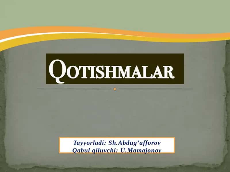 Qotishmalar