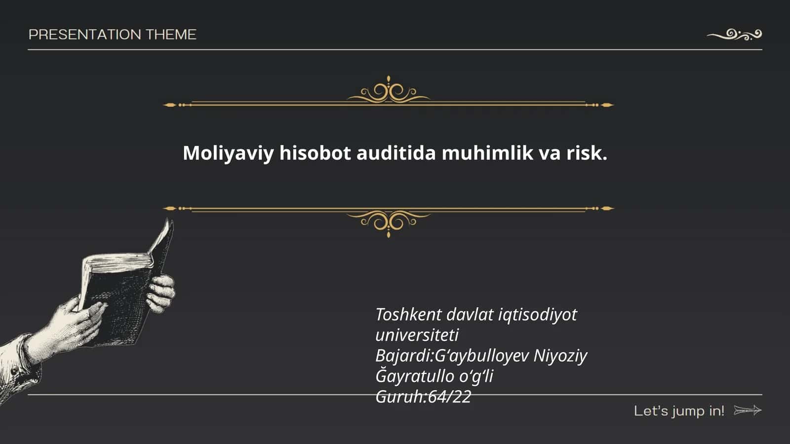 Moliyaviy hisobot auditida muhimlik va risk