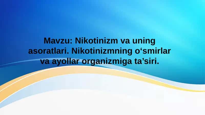 Nikotinizmvauningasoratlari