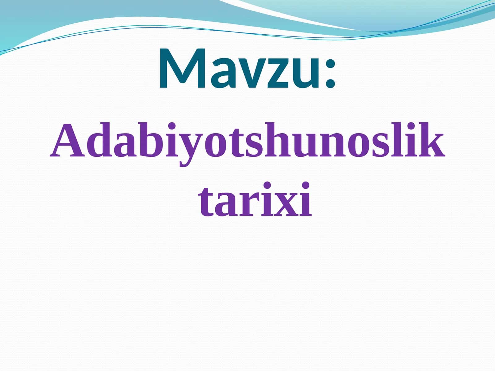 Adabiyotshunosliktarixi