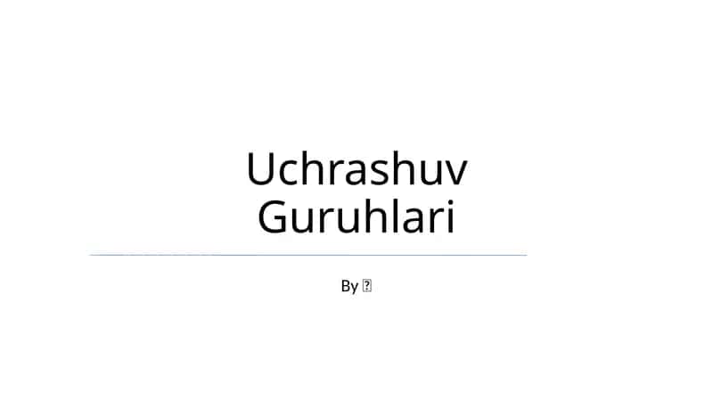 Uchrashuv Guruhlari