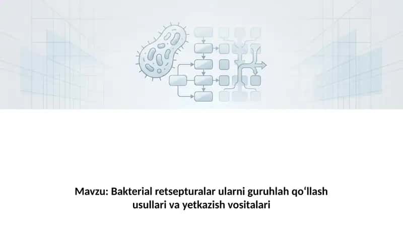 Bakterial retsepturalar