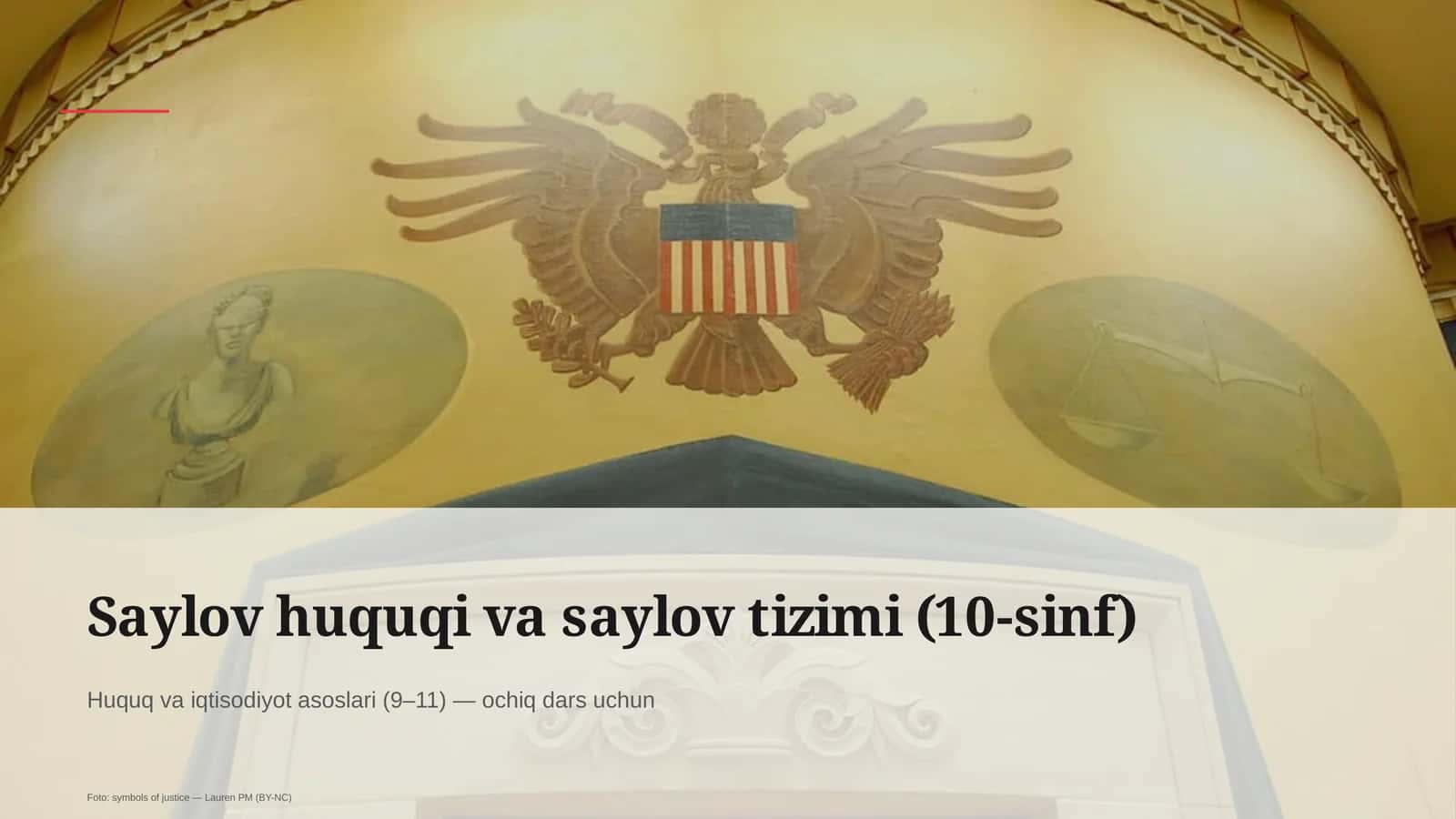 Saylov huquqi va saylov tizimi (10-sinf)