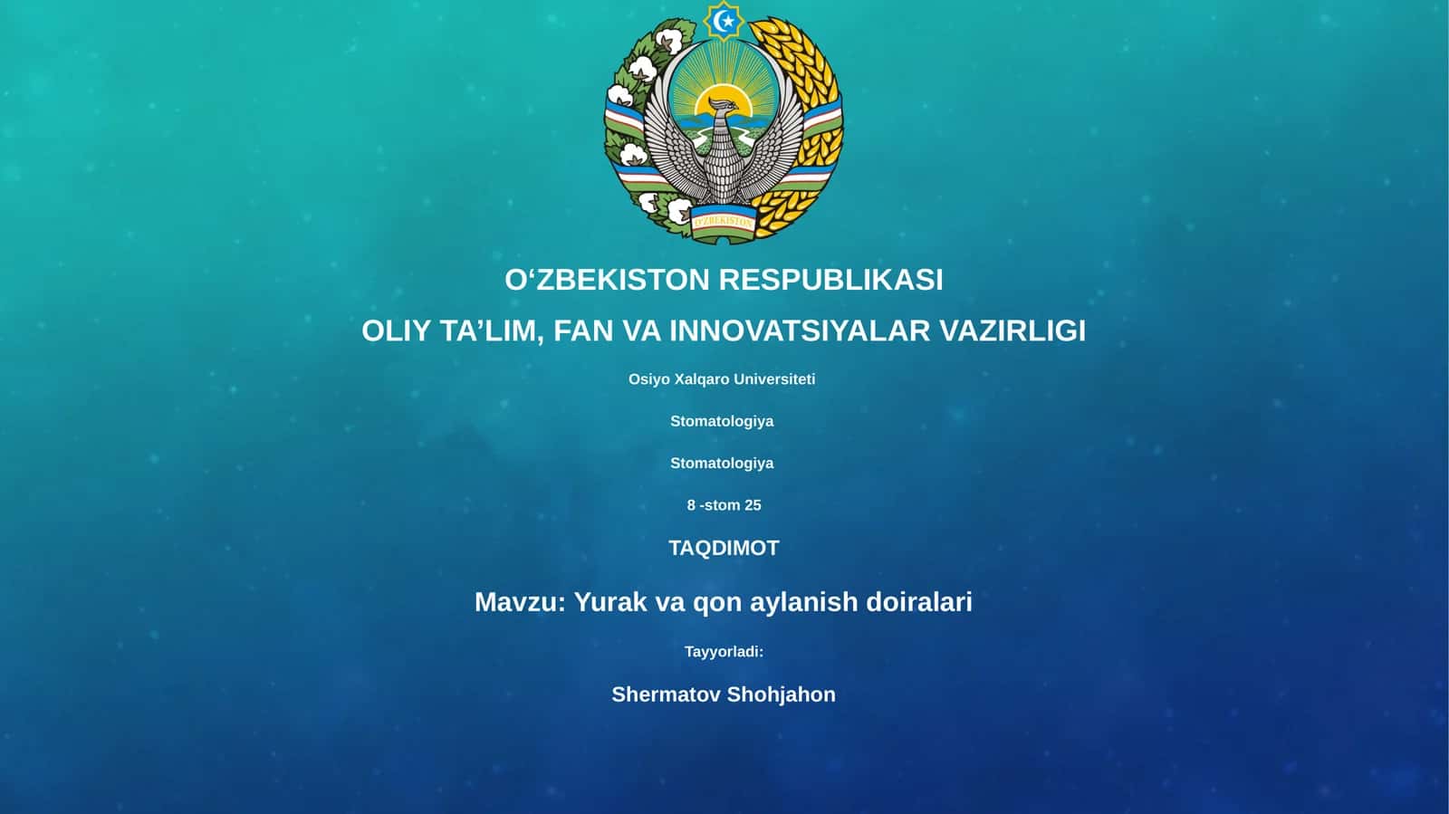 Yurak va qon aylanish doiralari