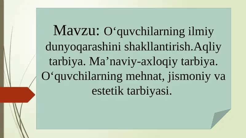 O‘quvchilarning ilmiy-dunyoqarashi