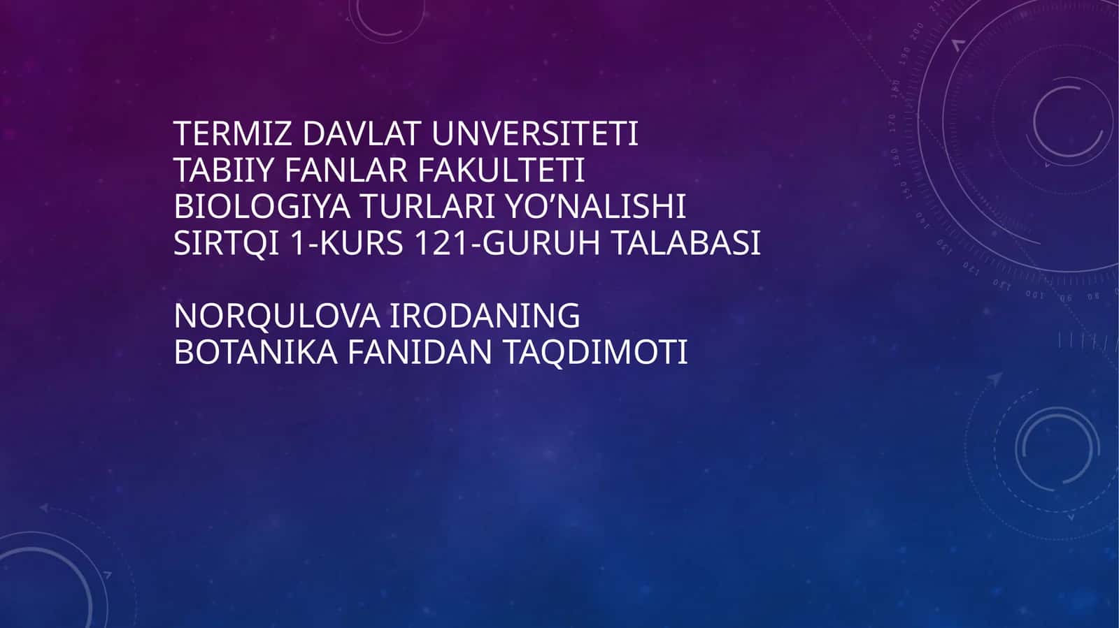 botanika fanidan taqdimoti