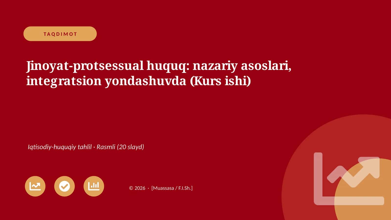 Jinoyat-protsessual huquq: nazariy asoslari, integratsion yondashuvda (Kurs ishi)