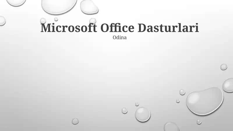 Microsoft Office Dasturlari