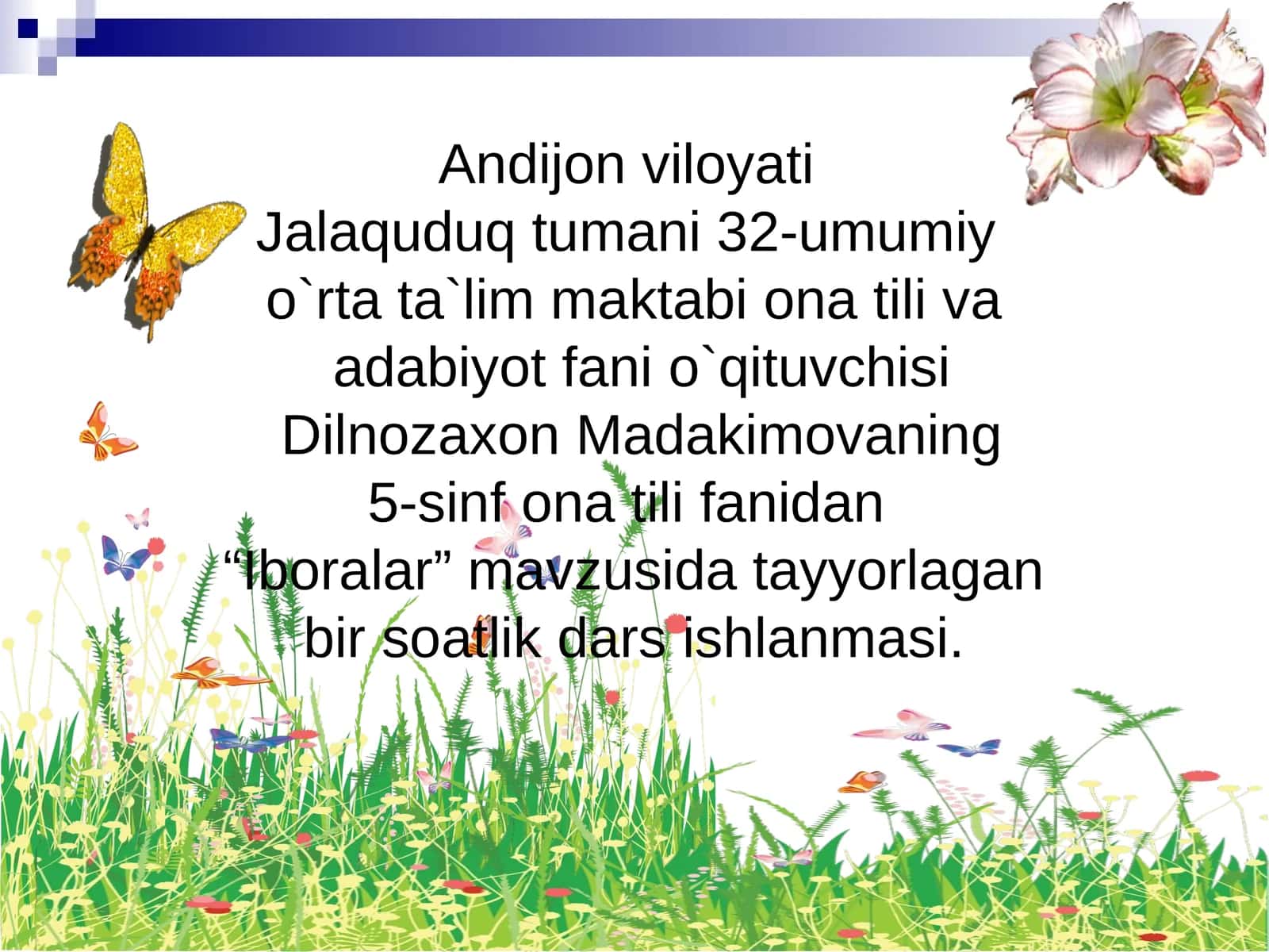 5-sinf Ona tili fanidan Iboralar mavzusida dars ishlanma