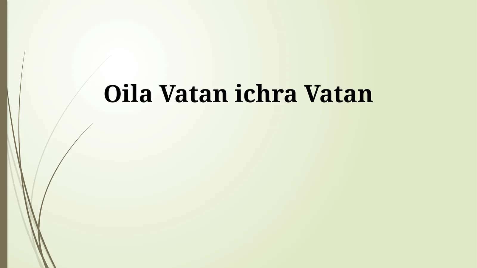 Oila Vatan ichra Vatan