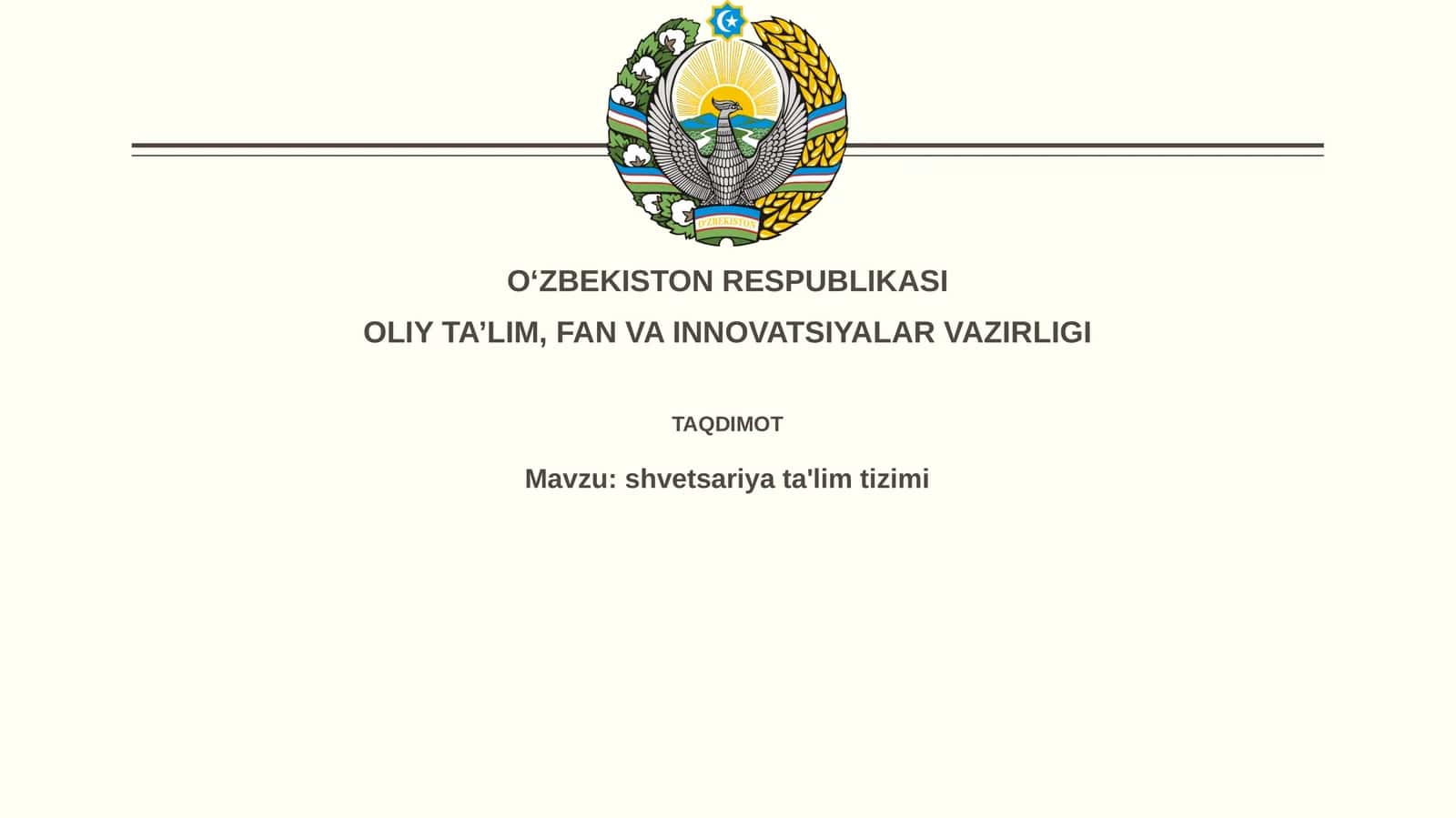 Shveytsariya ta'lim tizimi