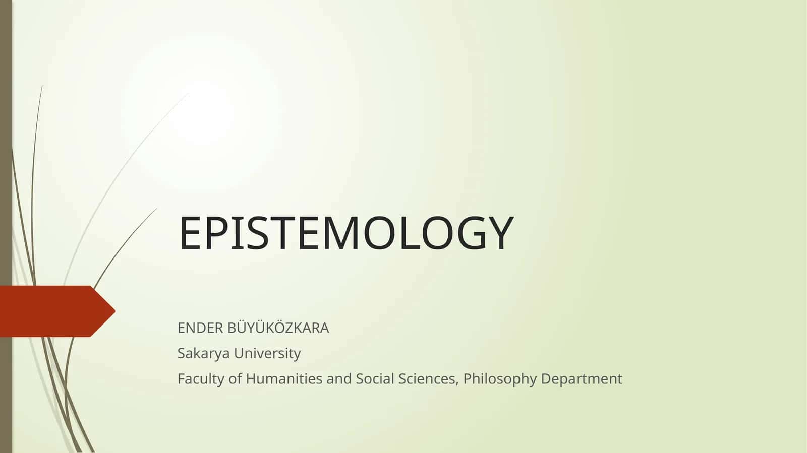EPISTEMOLOGY