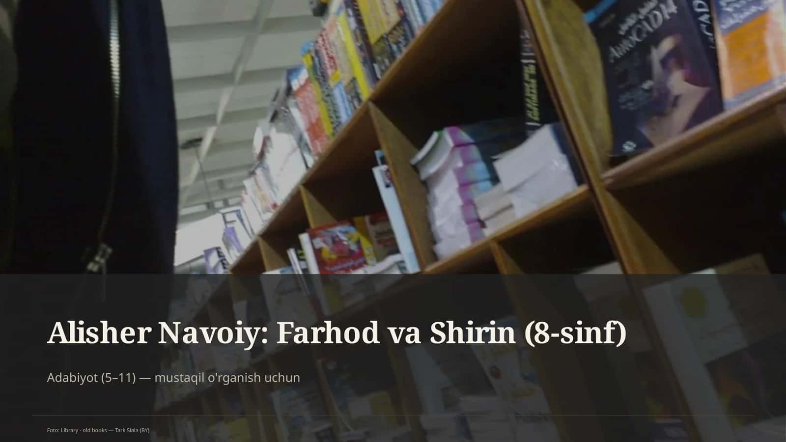Alisher Navoiy: Farhod va Shirin (8-sinf)