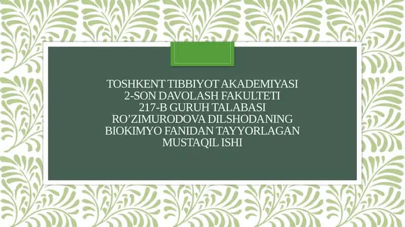 Surunkali gepatitlar. Xolesistitlarda yog'lar hazmlanishi buzilishi (steatoreya)
