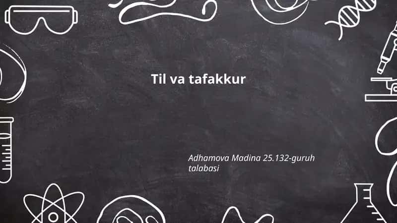 Til va tafakkur nazariyasi