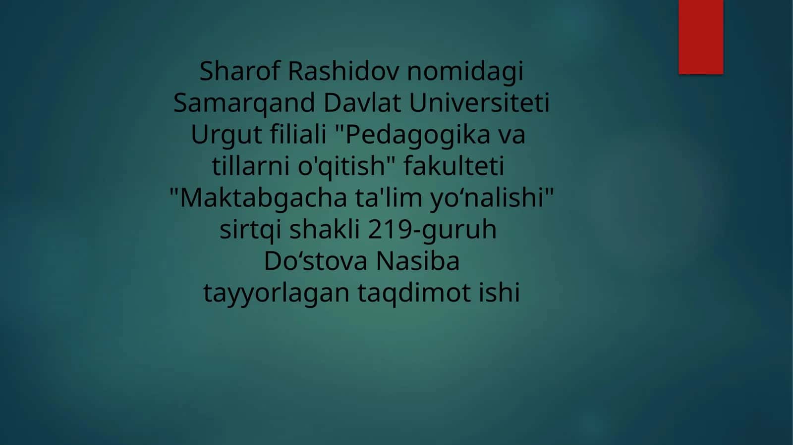 Kechki sayrni rejalashtirish (plan-konspekt)