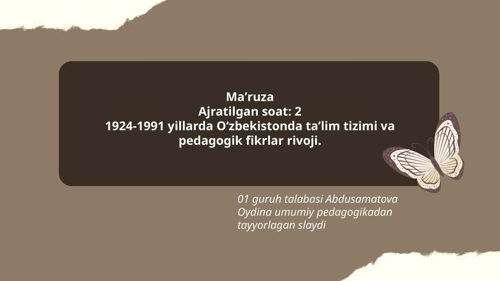 01 guruh talabasi Abdusamatova Oydina umumiy pedagogikadan tayyorlagan slayd