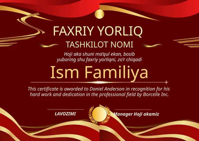 FAXRIY YORLIQ Faxriy yorliq shablon PowerPoint