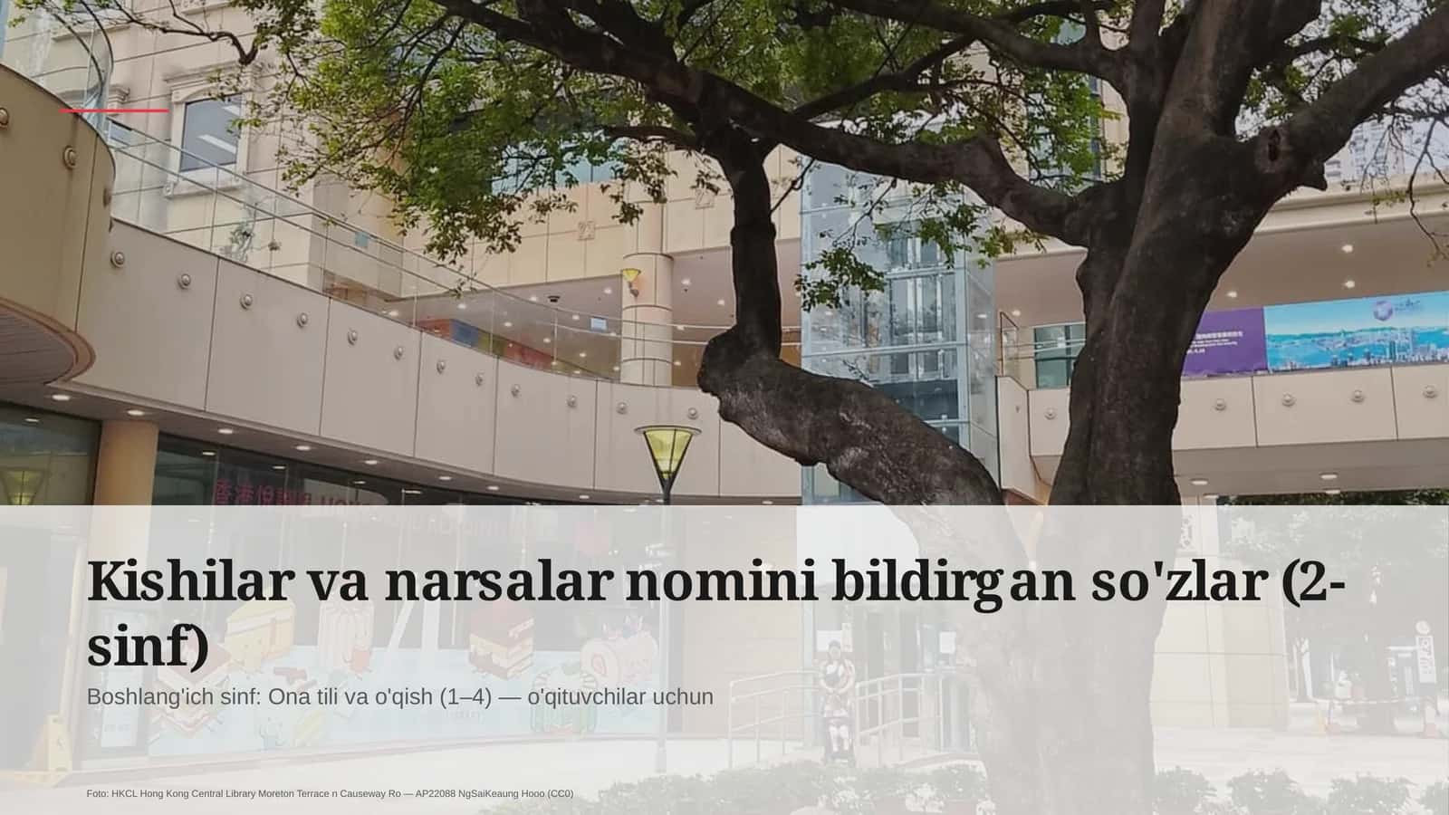Kishilar va narsalar nomini bildirgan so'zlar (2-sinf)