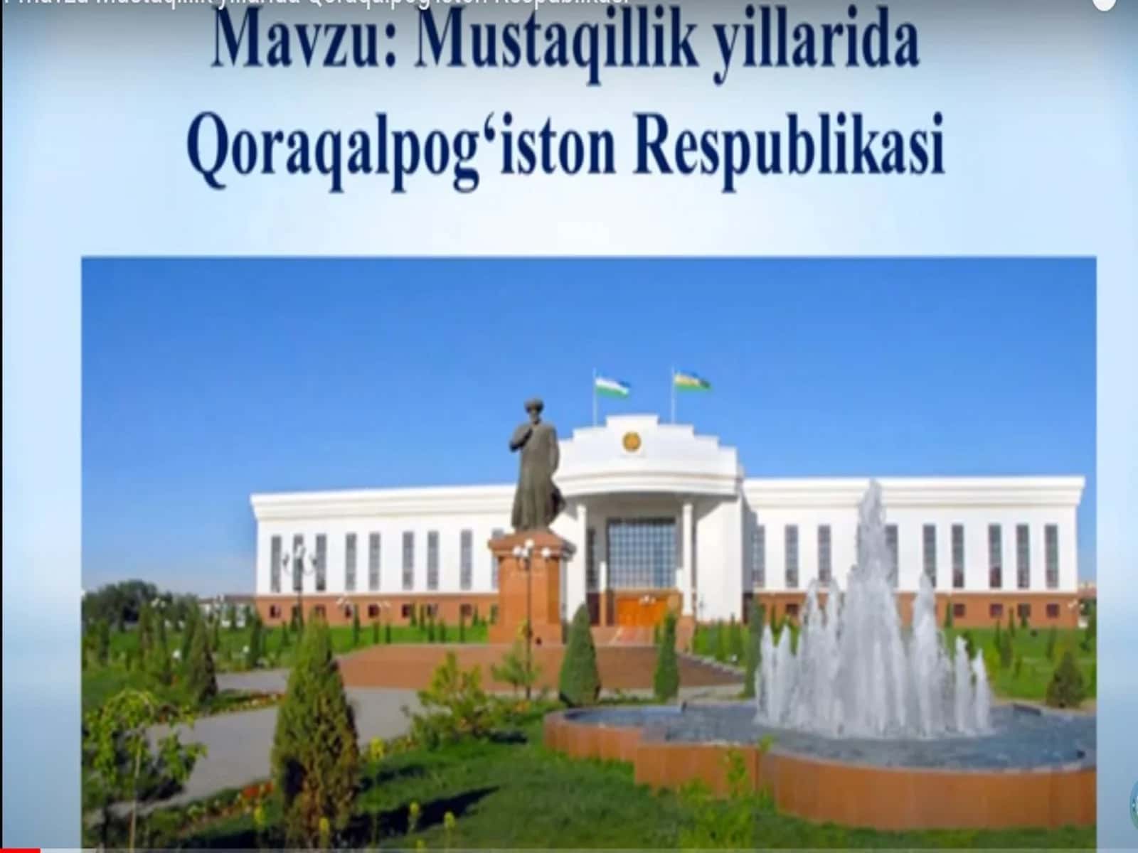 QORAQALPOG’ISTON RESPUBLIKASI DAVLAT BAYROG’I