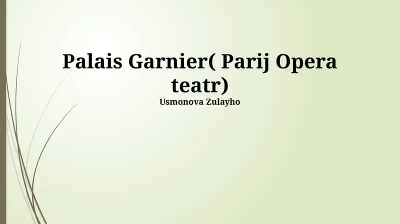 Garniye Saroyi: Tarix va Arxitektura