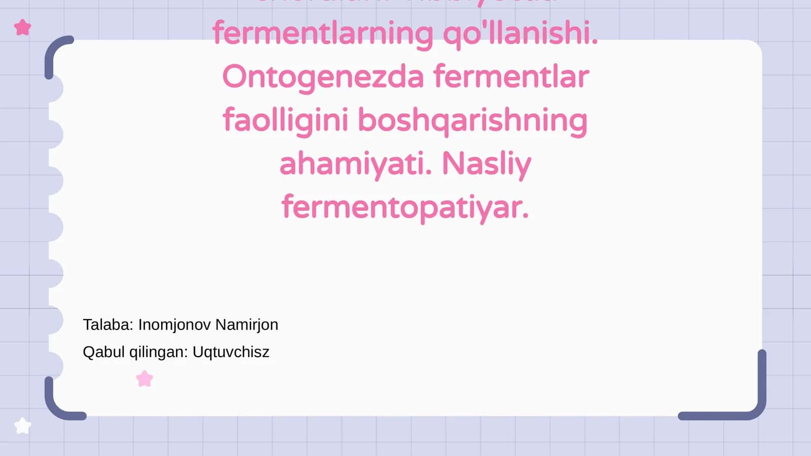 Ferment faolligi: Gipoatsid va giperatsid holatlari
