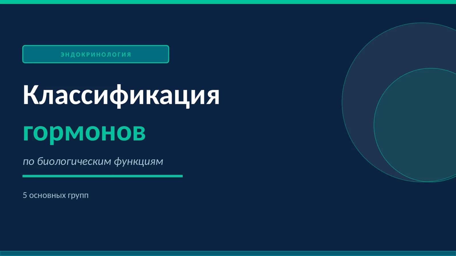 Классификация гормонов