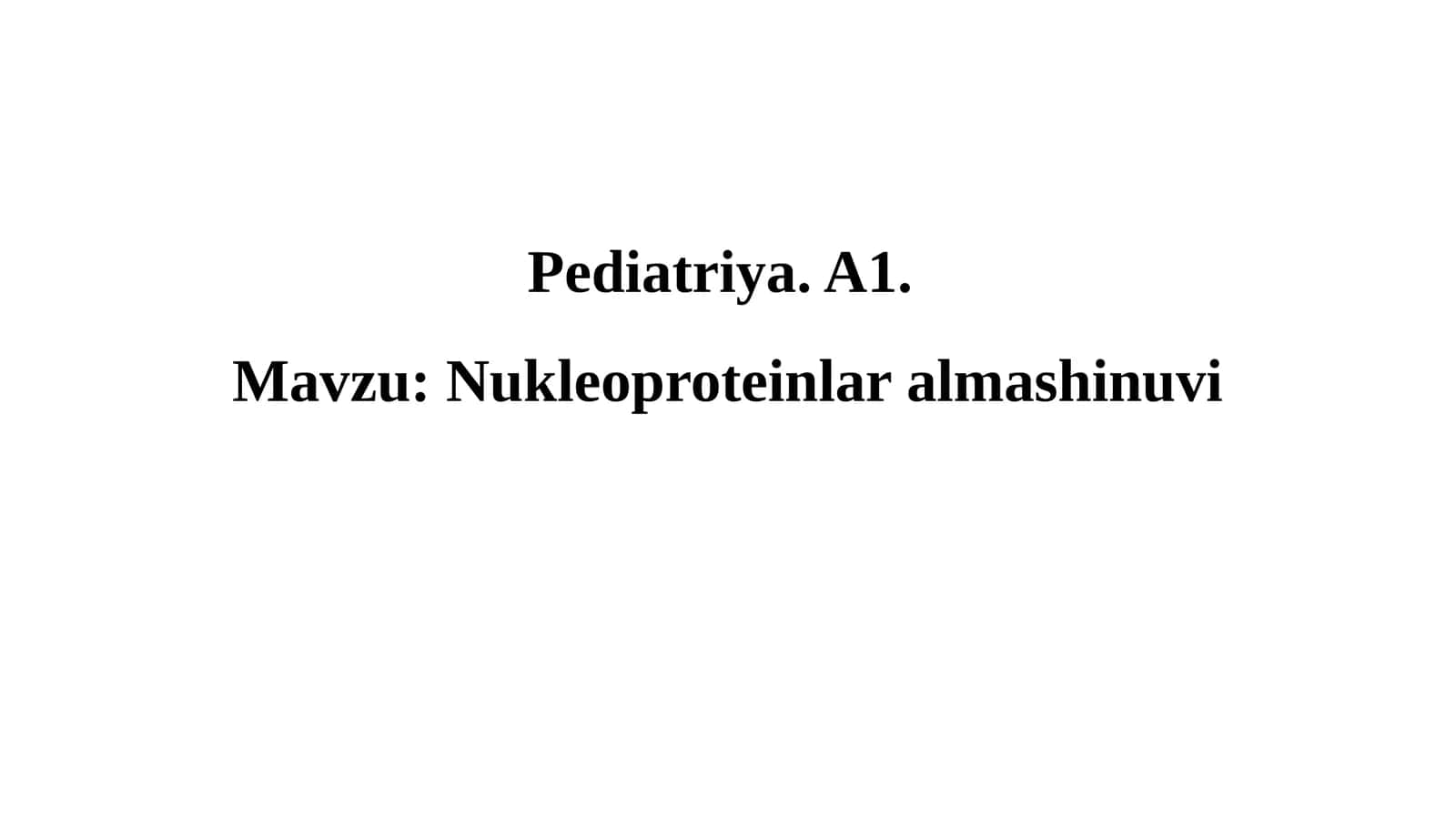 Nukleoproteinlar almashinuvi