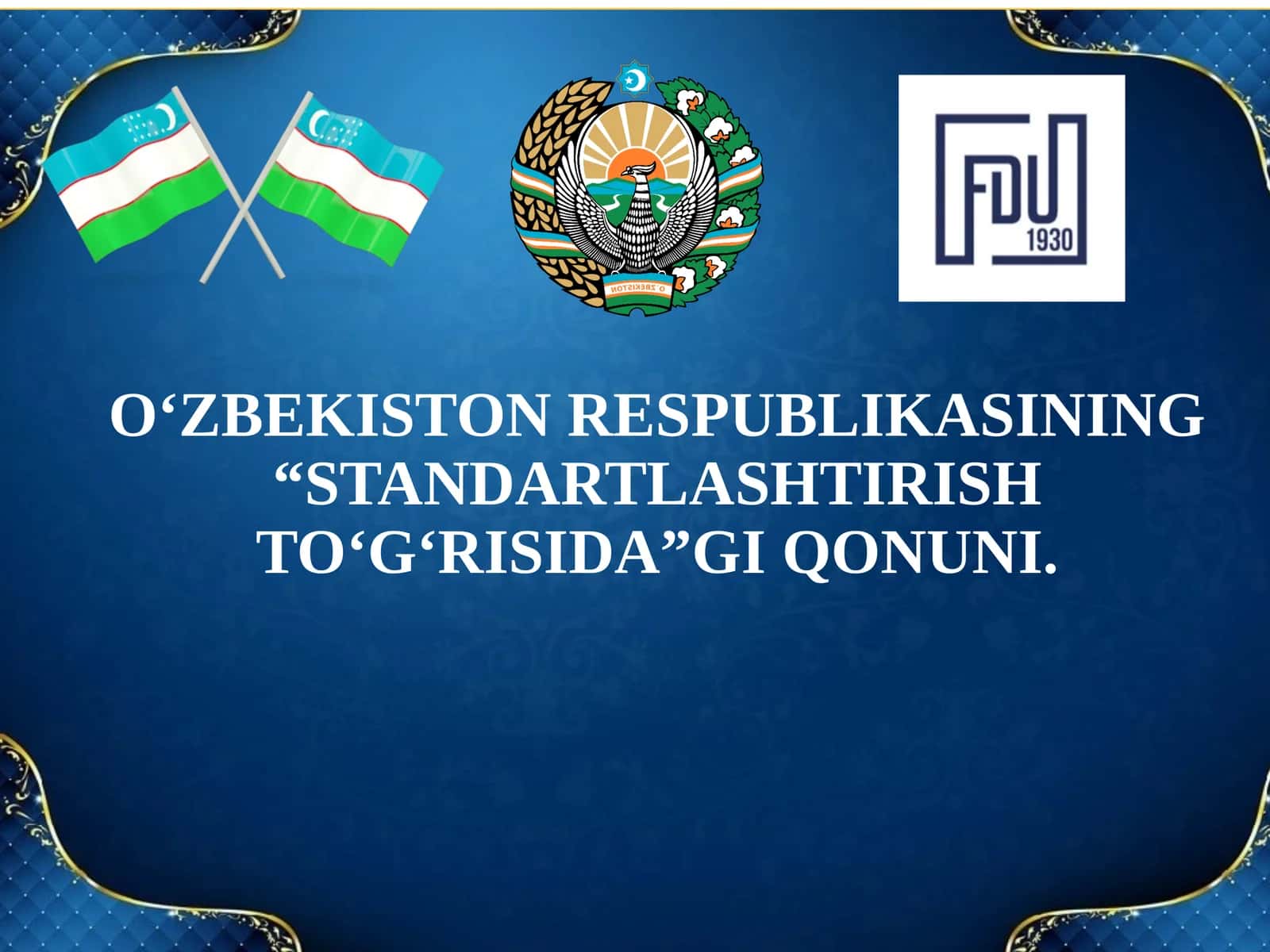 Standartlashtirish Toʻgʻrisida Qonuni