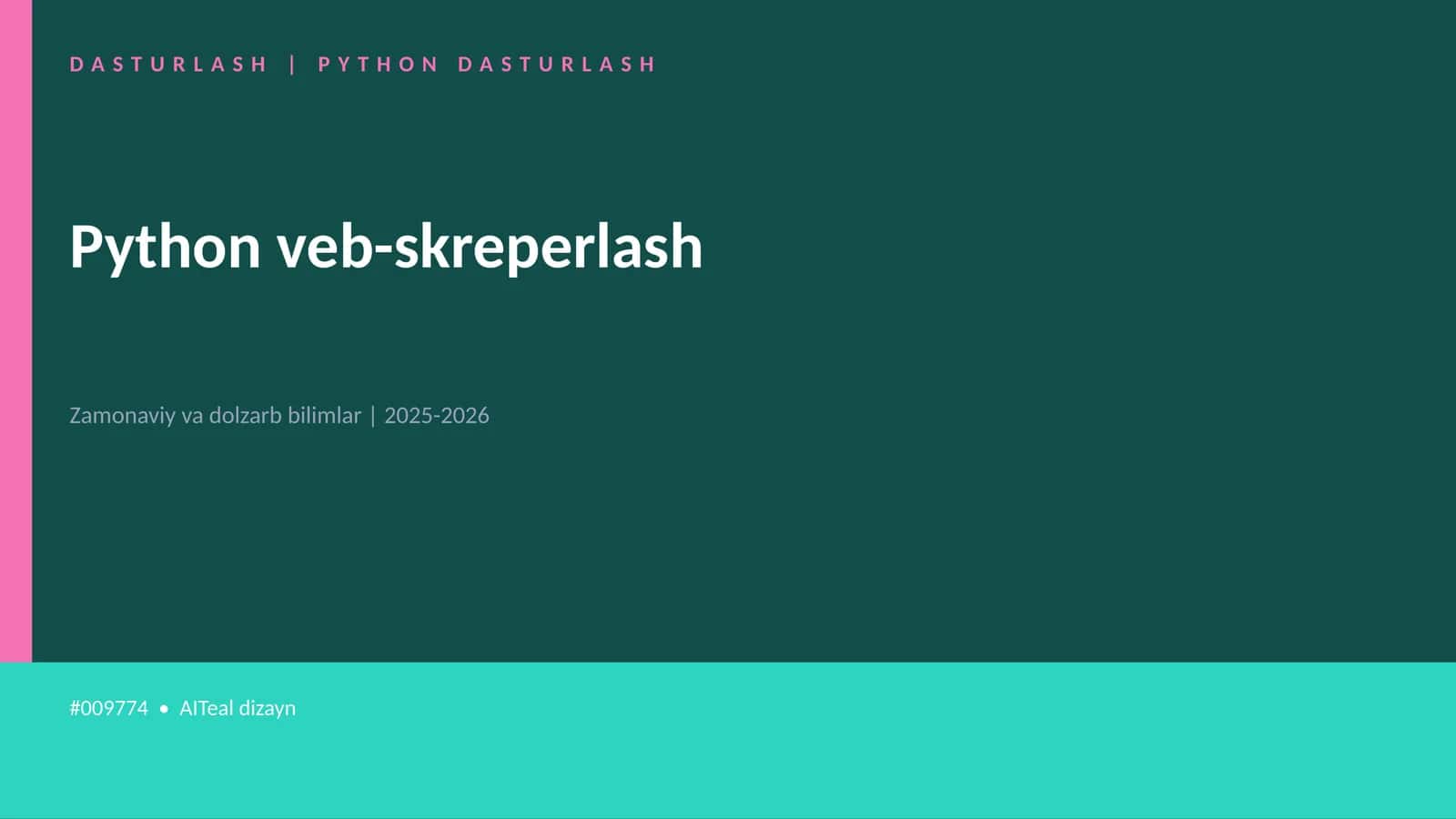 Python veb-skreperlash