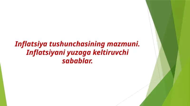 Inflatsiya tushunchasi