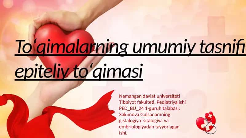 Namangan davlat universiteti Tibbiyot fakulteti Pediatriya ishi PED_BU_241-guruh talabasi