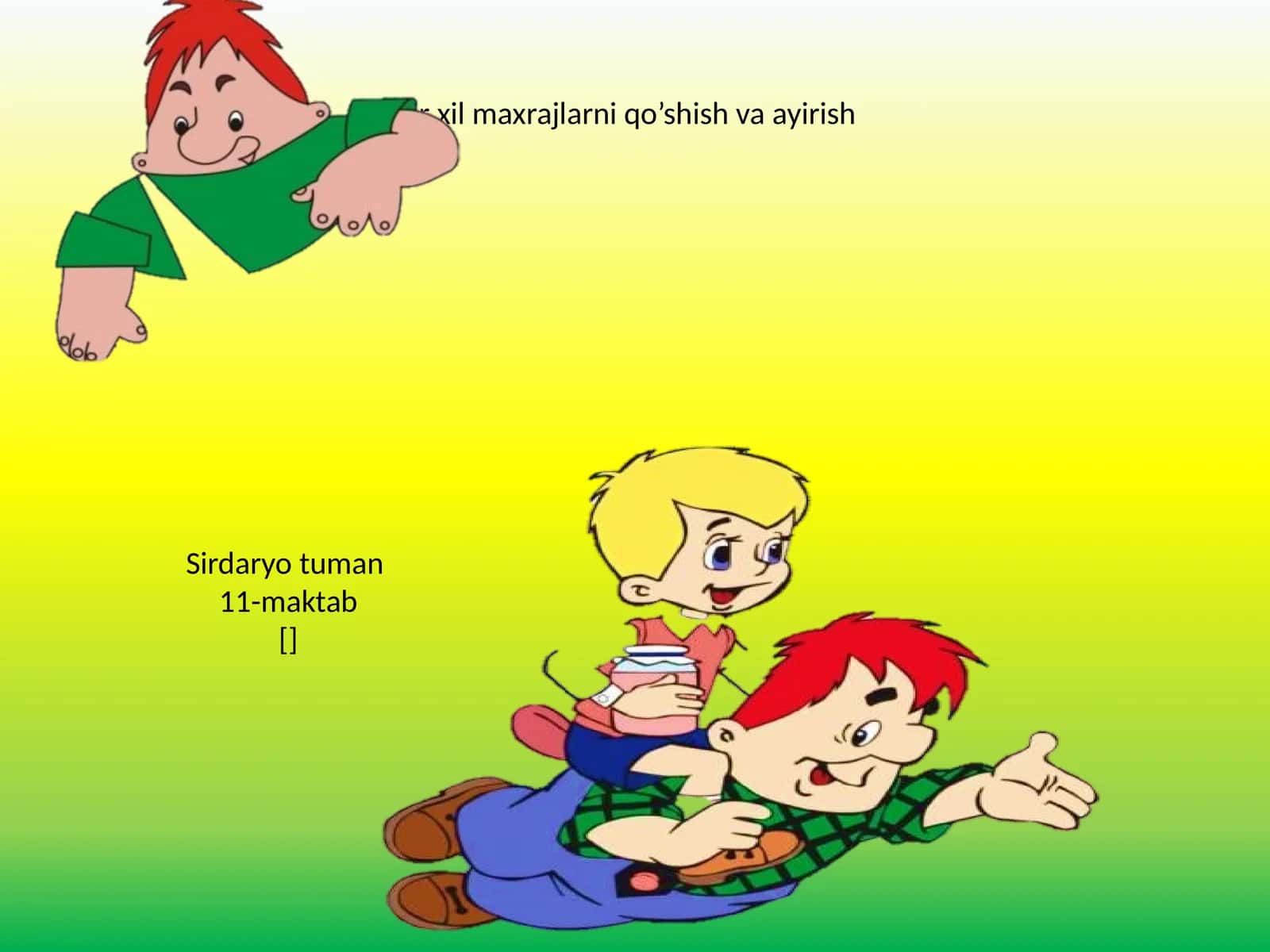 Bir xil maxrajlarni qo’shish va ayirish