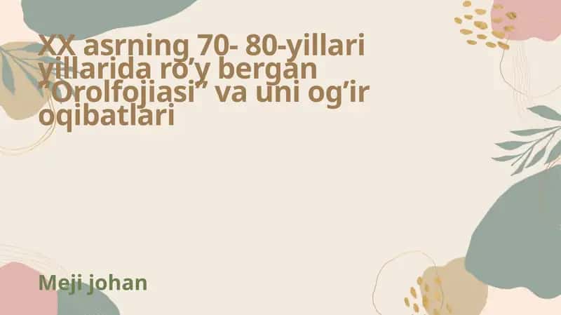 Orol fojiasi