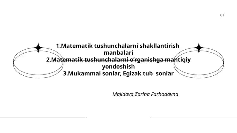 Matematik tushunchalarni shakllantirish manbalari