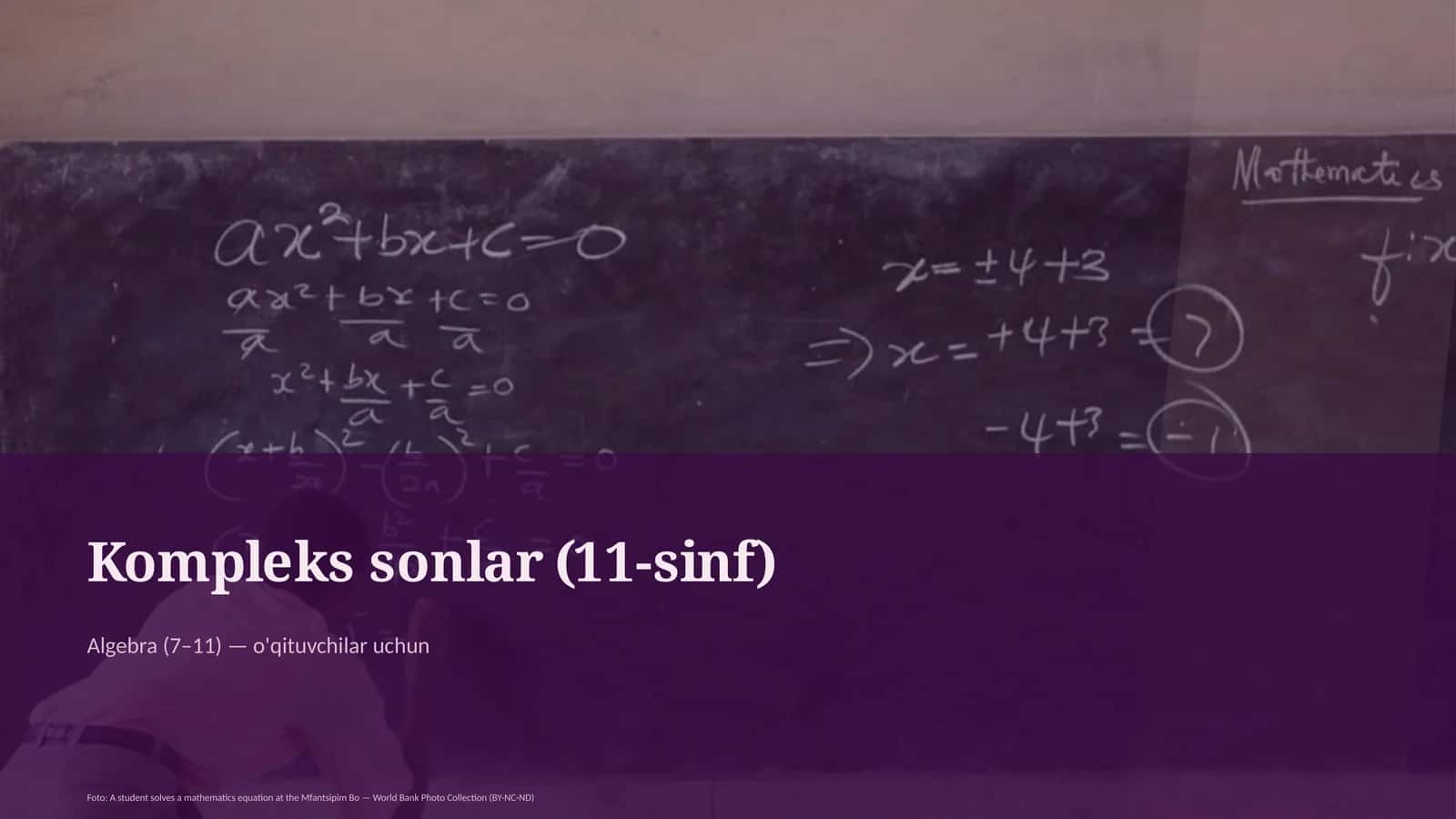 Kompleks sonlar (11-sinf)