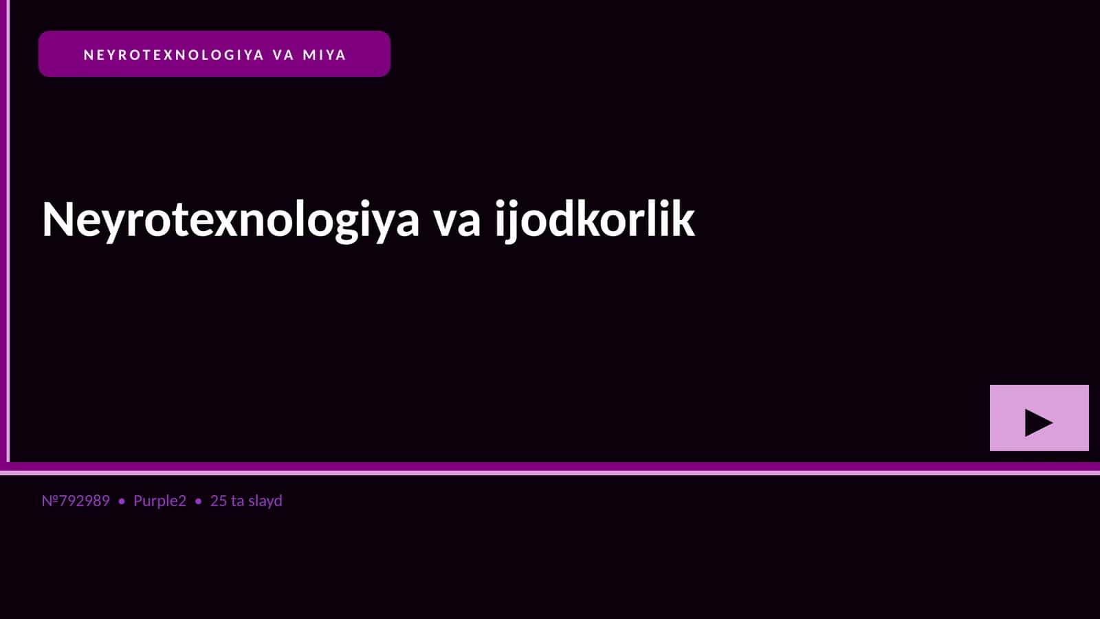 NEYROTEXNOLOGIYA VA MIYA