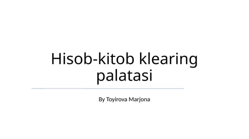 Hisob-kitob klearing palatasi
