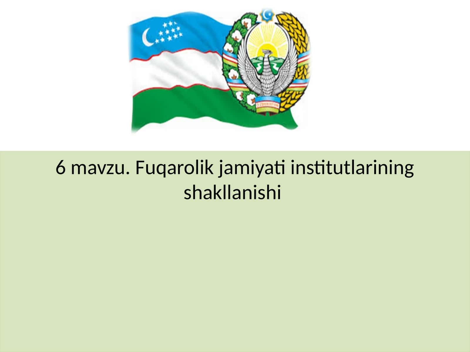 Fuqarolik jamiyati institutlarining shakllanishi