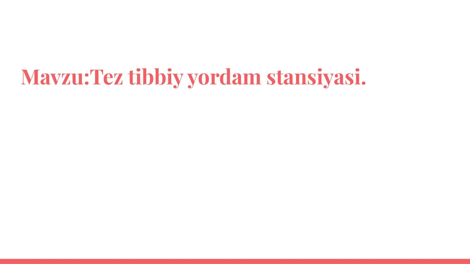 Tez tibbiy yordam stansiyasi