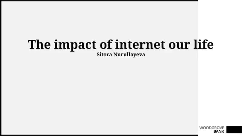 The impact of internet our life