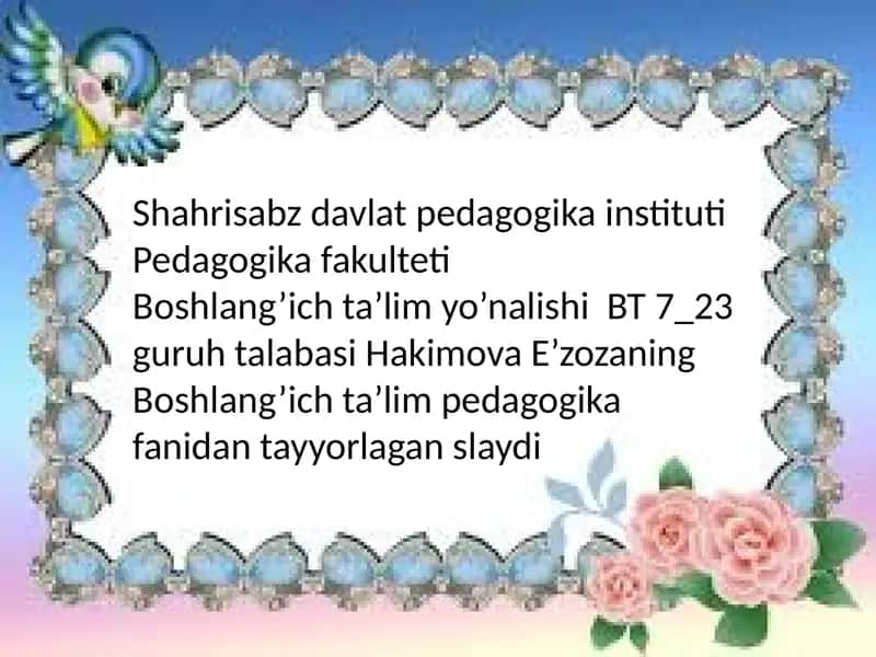Tarbiyaning Umumiy Metodlari