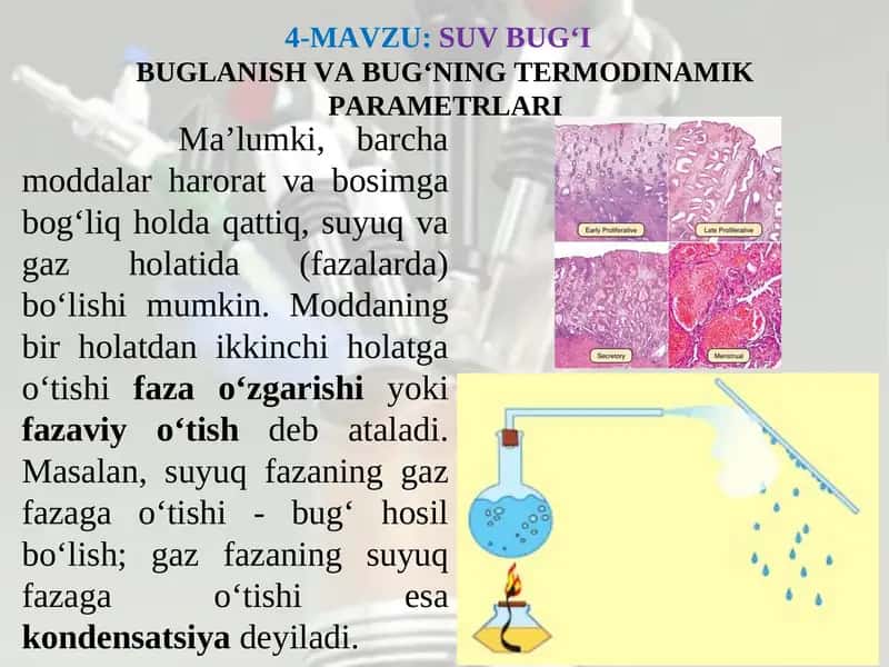 BUG‘LANISH VA BUG‘NING TERMODINAMIK PARAMETRLARI