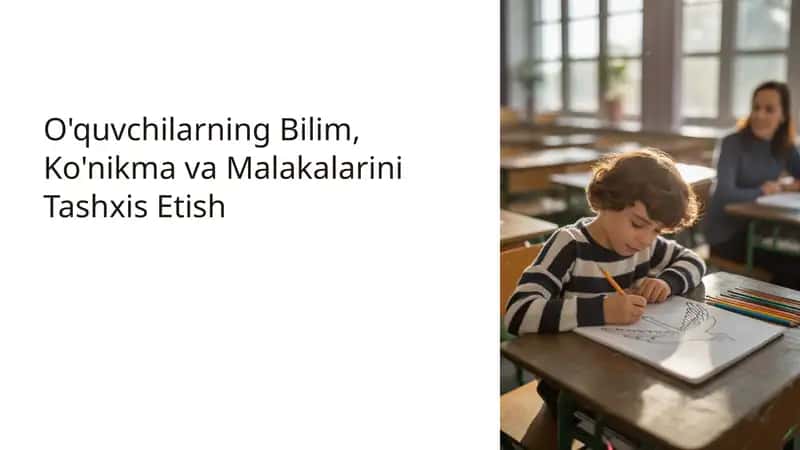 O'quvchilarning Bilim, Ko'nikma va Malakalarini Tashxis Etish