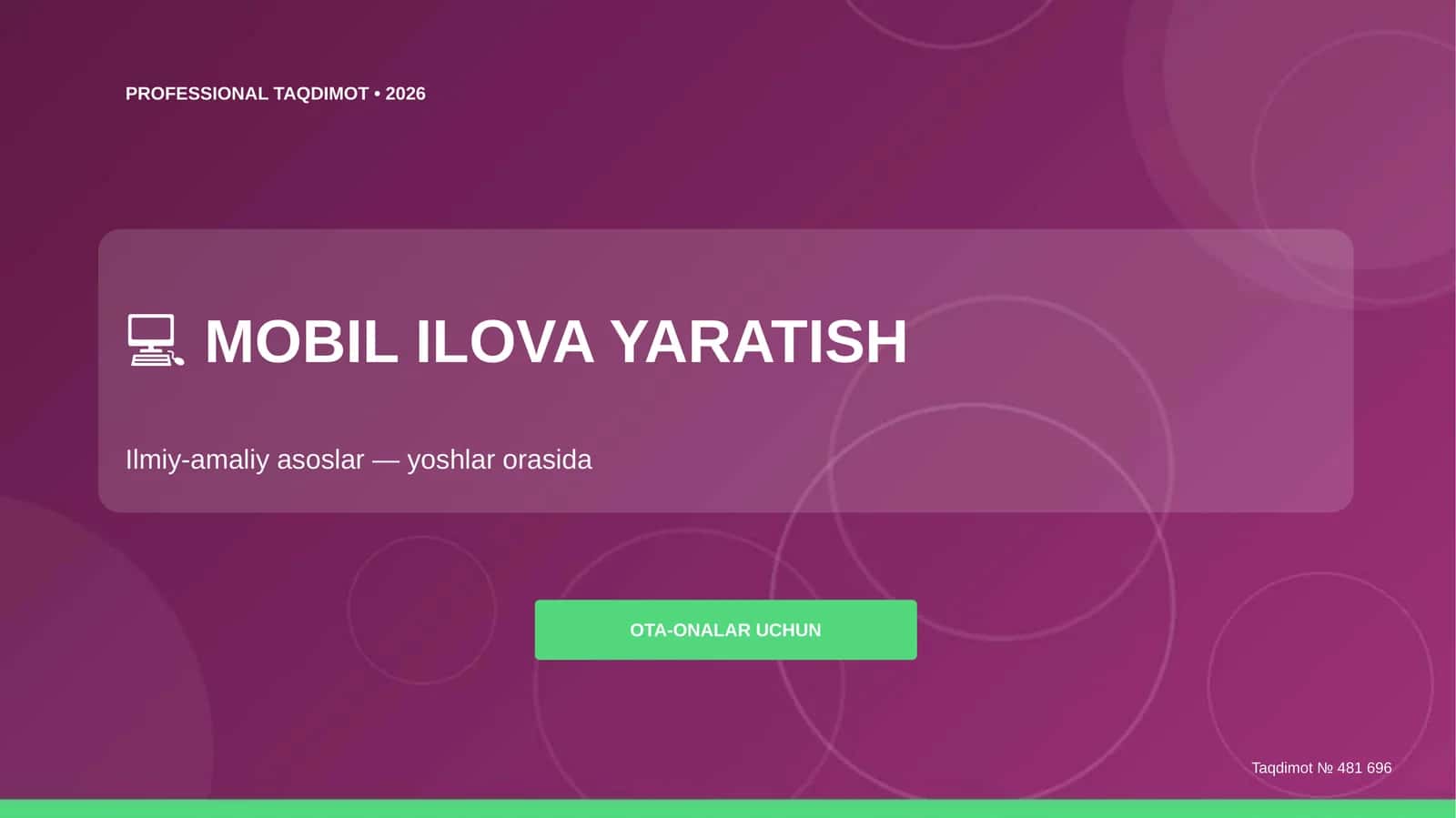 MOBIL ILOVA YARATISH