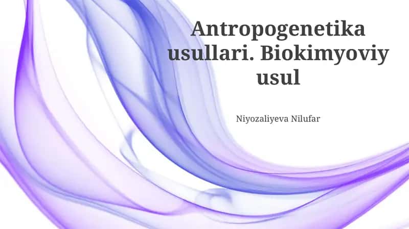 Antropogenetika usullari