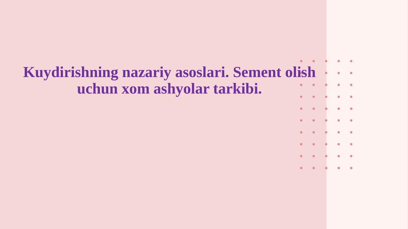 Kuydirishning nazariy asoslari. Sement olish uchun xom ashyolar tarkibi.
