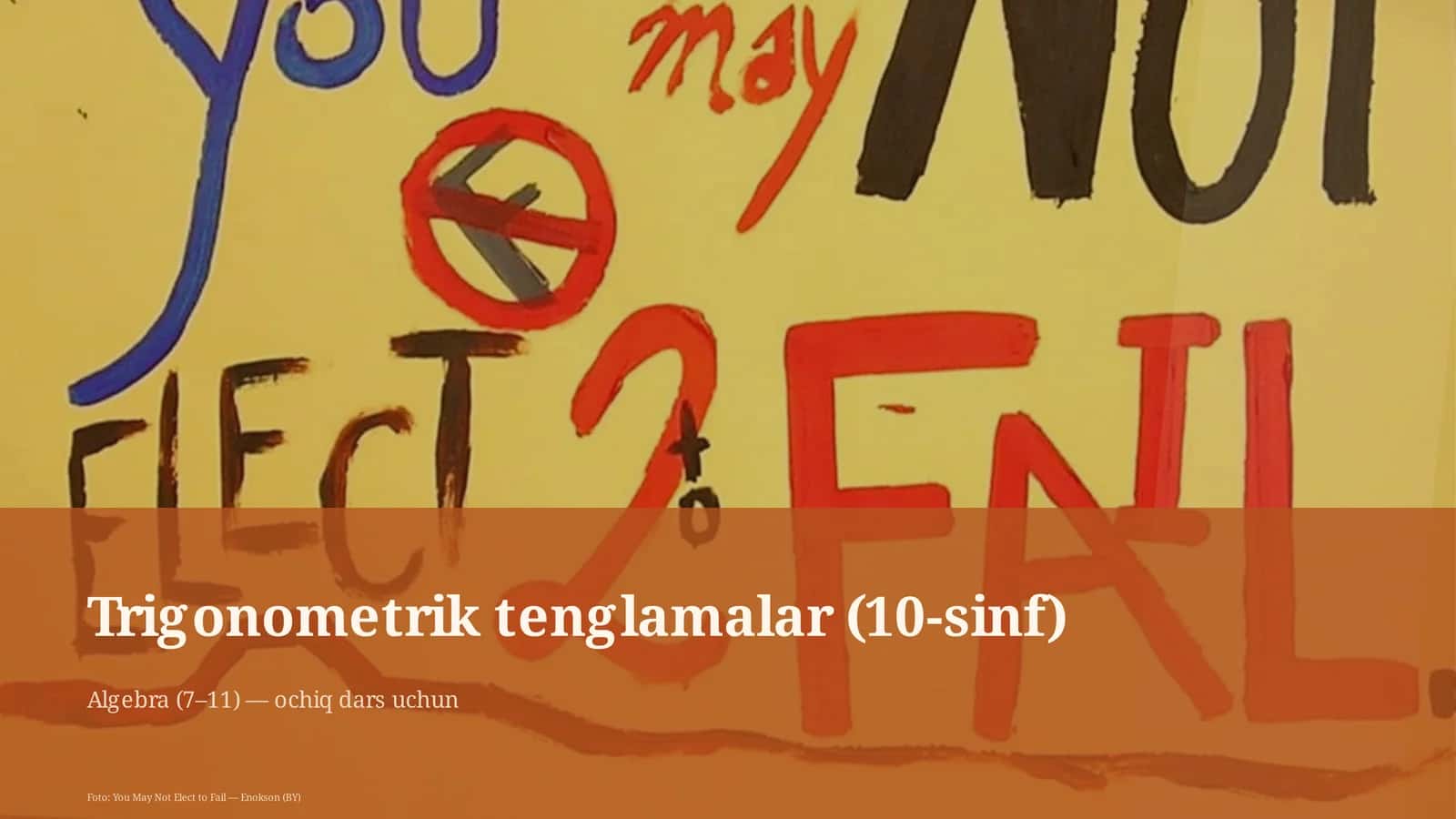 Trigonometrik tenglamalar (10-sinf)
