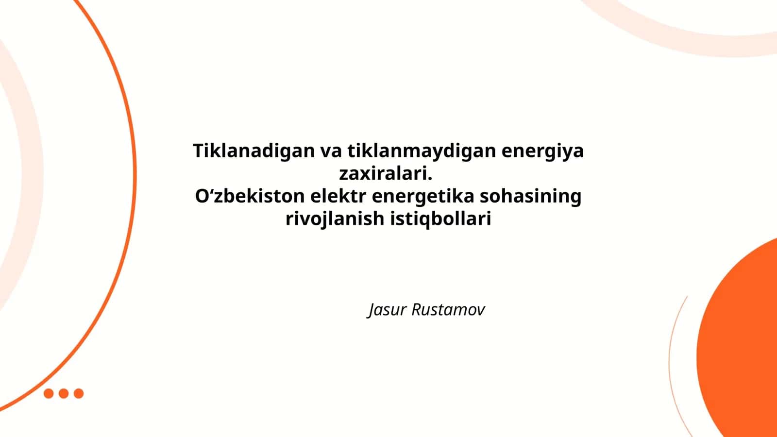 Tiklanadigan va tiklanmaydigan energiya zaxiralari