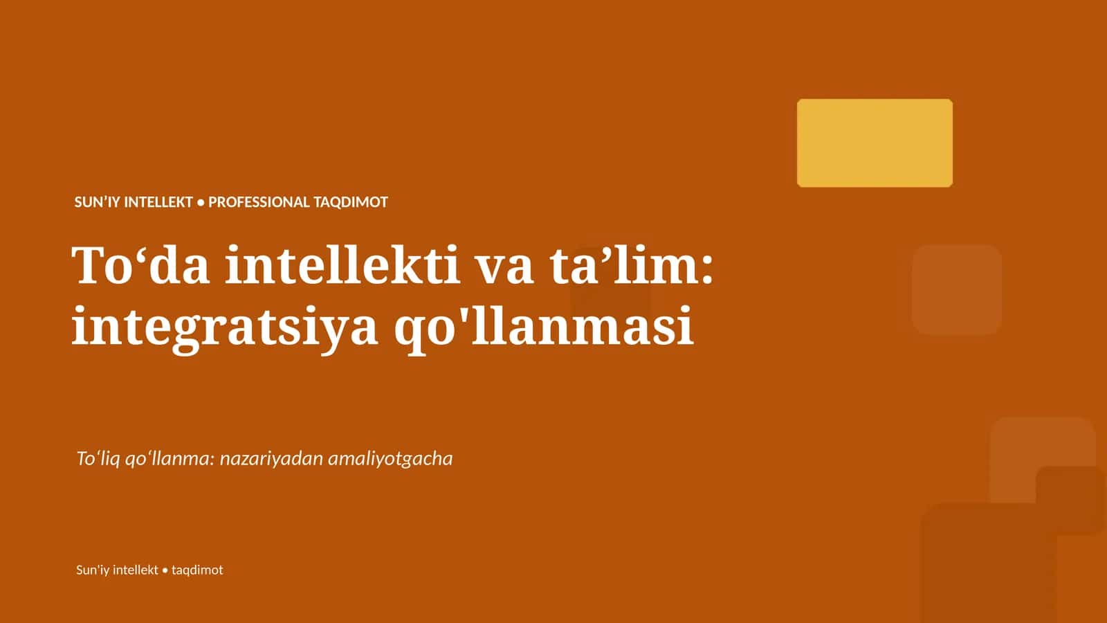 Toʻda intellekti va taʼlim: integratsiya qo'llanmasi